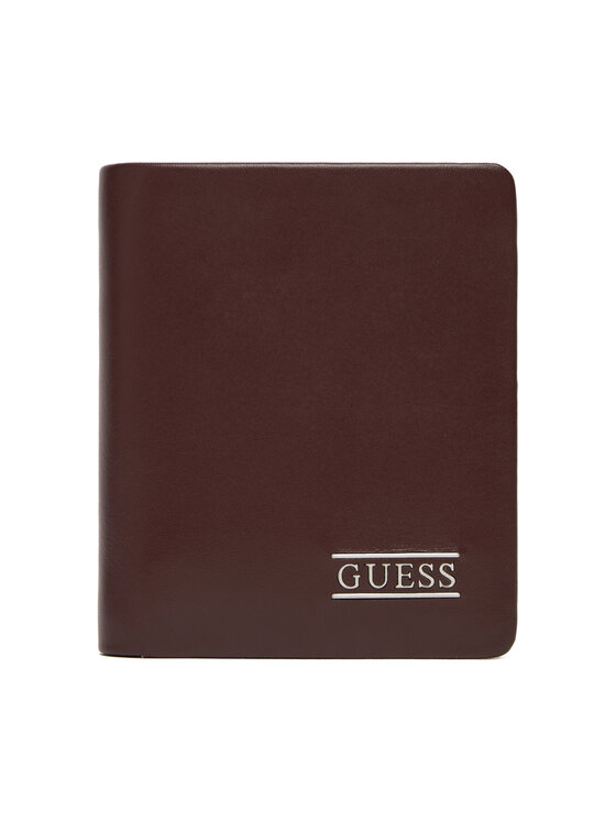 Guess Duży Portfel Męski SMNEBR LEA22 Brązowy