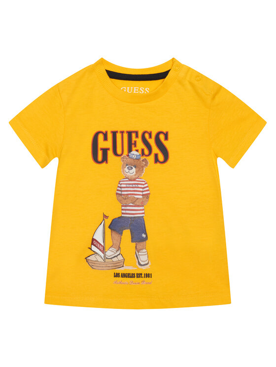 Guess Guess T-shirt N6GI04 K8HM4 Žuta Regular Fit