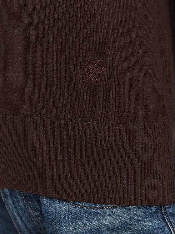 Tommy Hilfiger Tommy Hilfiger Πουλόβερ WW0WW52298 Σκούρο καφέ Regular Fit