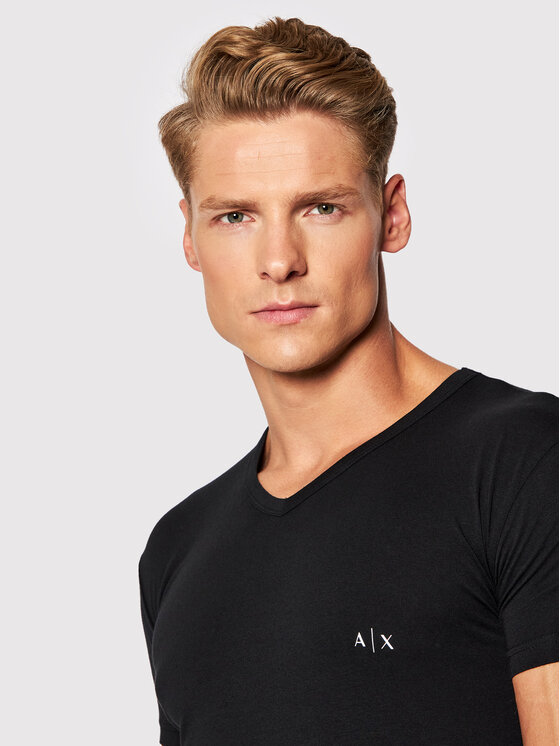 Armani Exchange Armani Exchange 2 marškinėlių komplektas 956004 CC282 07320 Juoda Regular Fit