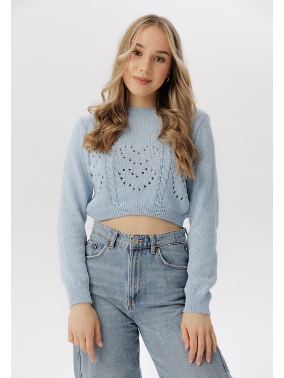 LAURELLA LAURELLA Sweter 6SS003 Niebieski Regular Fit