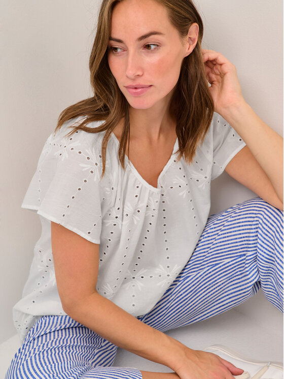 Top Moccamia 10611190 Bianco Regular Fit