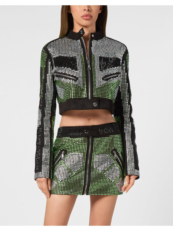 PHILIPP PLEIN PHILIPP PLEIN Giacca di pelle 14709 Verde