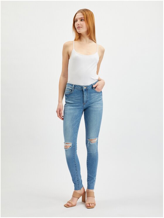 Orsay Orsay Jeansy 311873547000__38 Niebieski Skinny Fit
