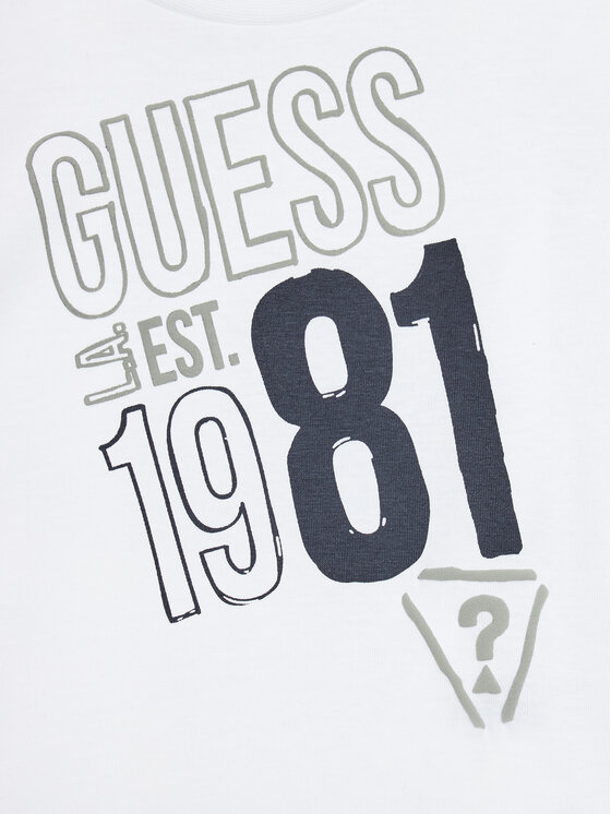 Guess Guess Μπλουζάκι N4BI18 I3Z14 Λευκό Regular Fit