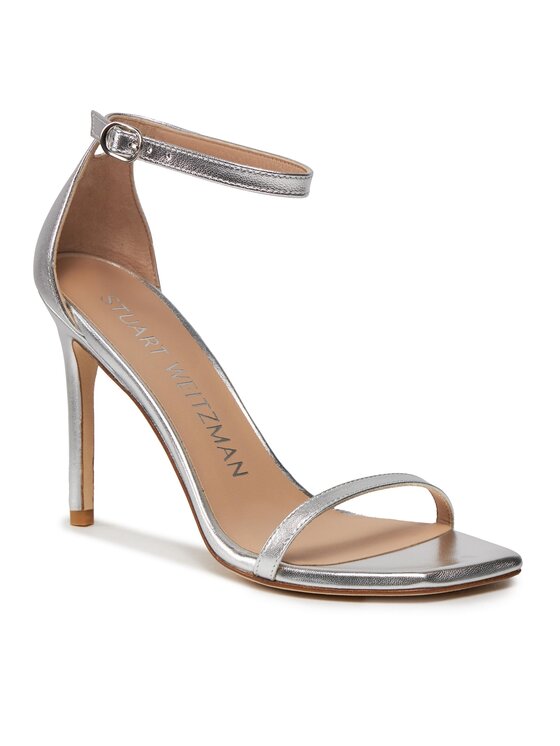 Stuart Weitzman Stuart Weitzman Sandály Nudistcurve 100 Sanda SA178 Stříbrná