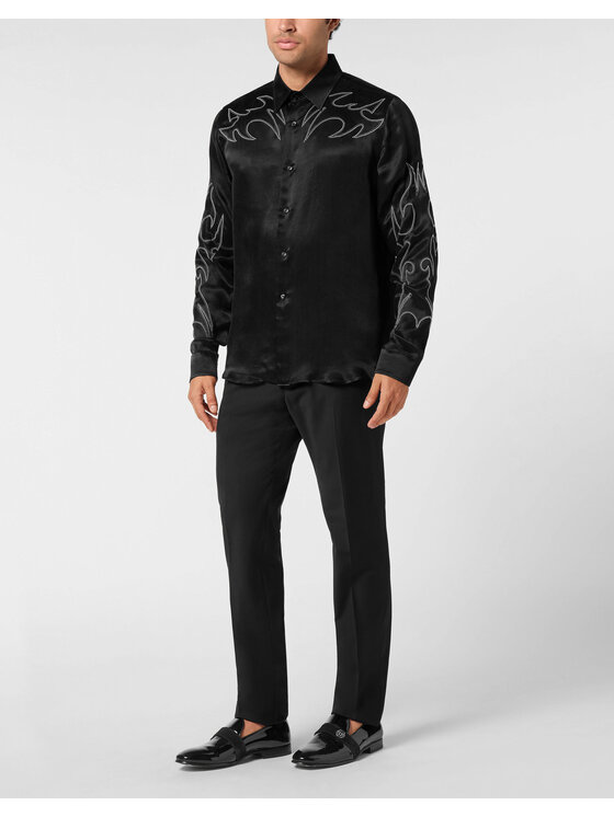 PHILIPP PLEIN PHILIPP PLEIN Koszula 26109 Czarny Regular Fit