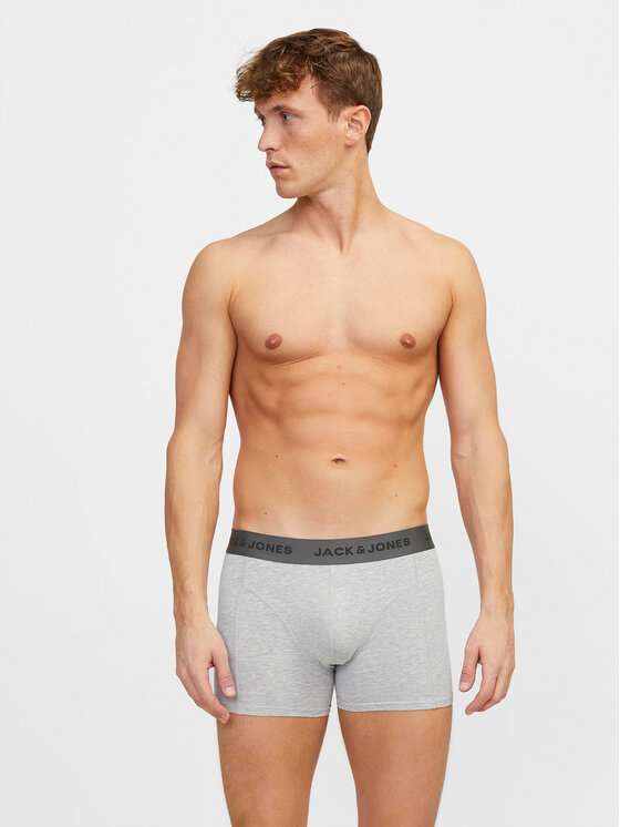 Jack&Jones Jack&Jones Комплект 3 чифта боксерки Yannick 12252801 Сив