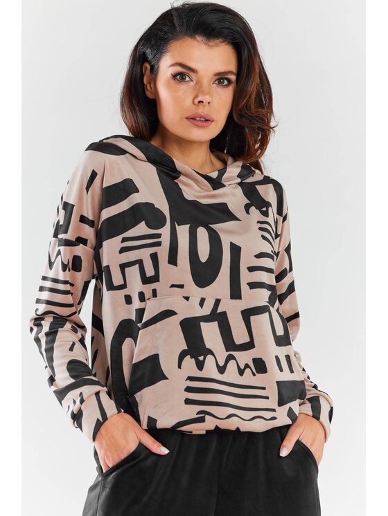 Awama Awama Mikina A473 Béžová Basic Fit