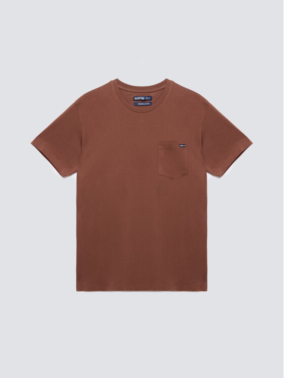 BIG STAR BIG STAR T-Shirt CARBON Brązowy Basic Fit