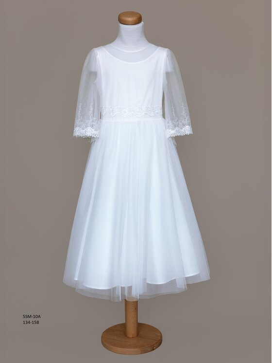 SLY SLY Sukienka 5SM-10A Biały Comfortable Fit