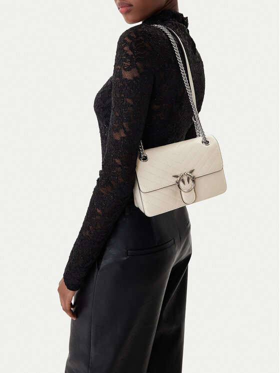 PINKO PINKO Kabelka Love One Light Mini Al 25-26 PLTT 106173 A2JC Écru
