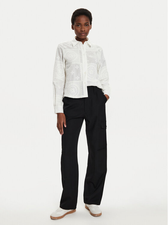 Desigual Desigual Pantaloni din material Volga 24WWPW17 Negru Straight Fit