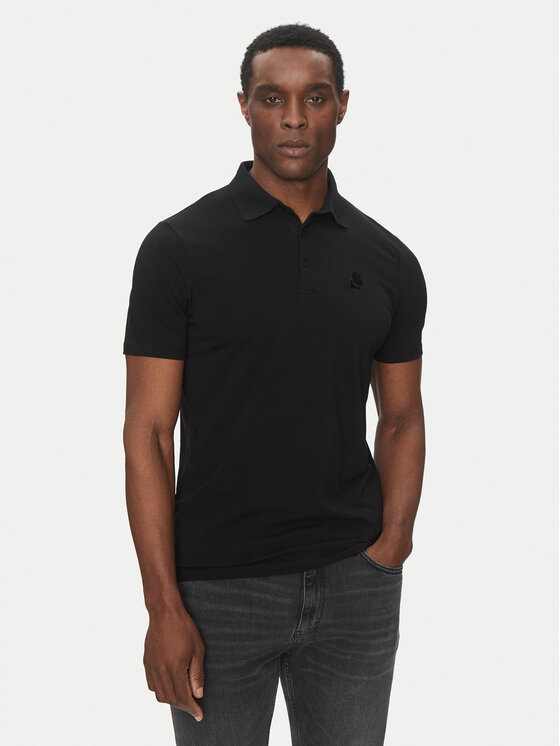 KARL LAGERFELD Polokošeľa 745750 500221 Čierna Regular Fit