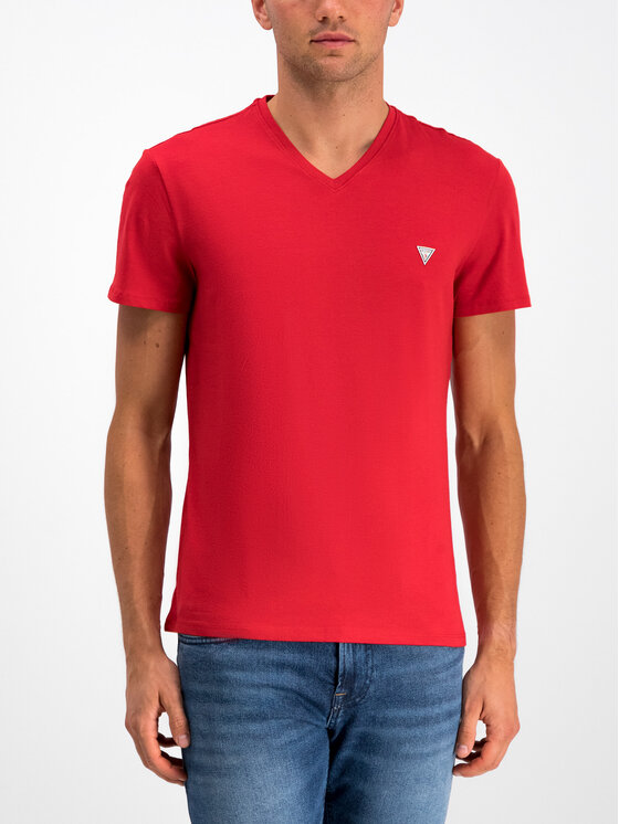 Guess Guess Marškinėliai M93I52 J1300 Raudona Slim Fit