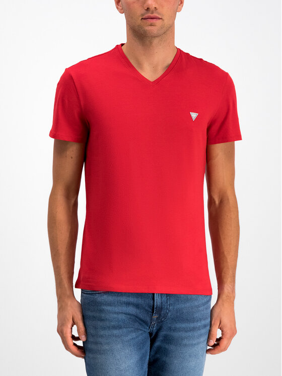 Guess Guess T-Shirt M93I52 J1300 Červená Slim Fit