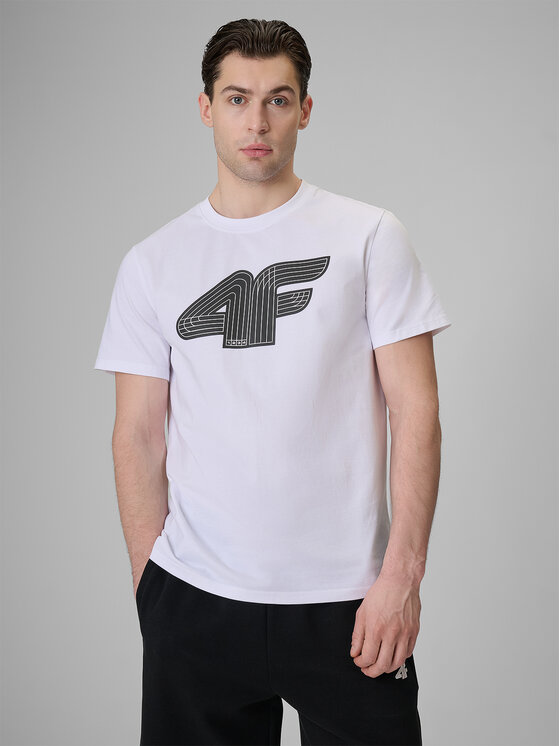 4F 4F T-Shirt COMMERCIAL 3 Biały Regular Fit