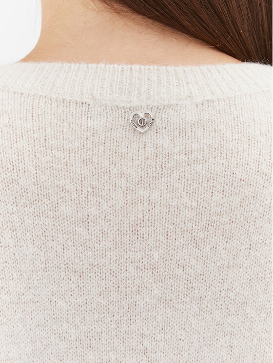 Please Please Pulover M734723507 Écru Regular Fit