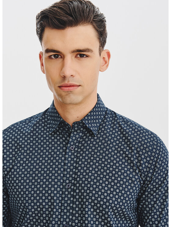 Pako Lorente Pako Lorente Koszula P25WN-1X-032 Granatowy Slim Fit