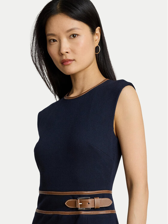 LAUREN RALPH LAUREN LAUREN RALPH LAUREN Cocktail obleka 200980040001 Mornarsko modra Slim Fit