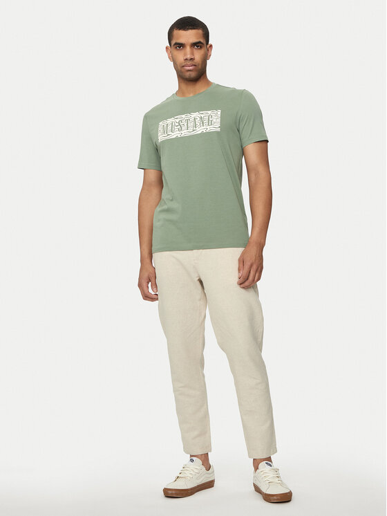 Mustang Mustang Штани з тканини Milano 1015156 Бежевий Tapered Fit