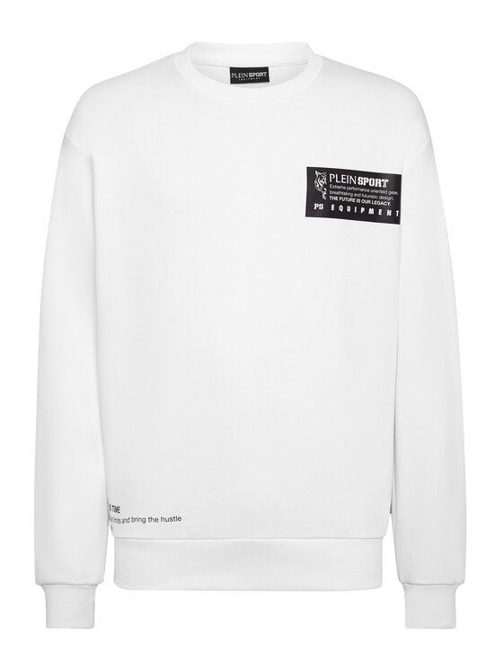 Plein Sport Plein Sport Longsleeve 14281 Biały Regular Fit