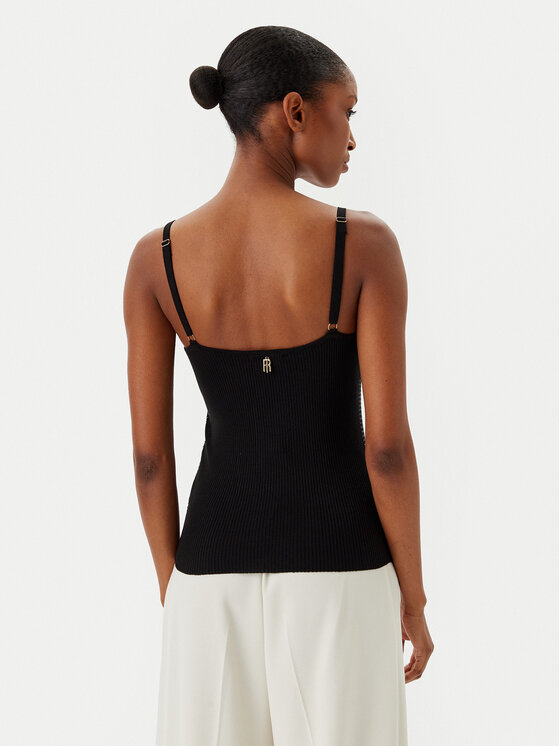 Fracomina Fracomina Top FR25ST4006K410J9 Crna Slim Fit