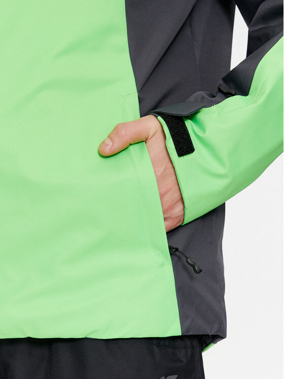 4F 4F Lyžařská bunda 4FAW23TTJAM306 Zelená Regular Fit