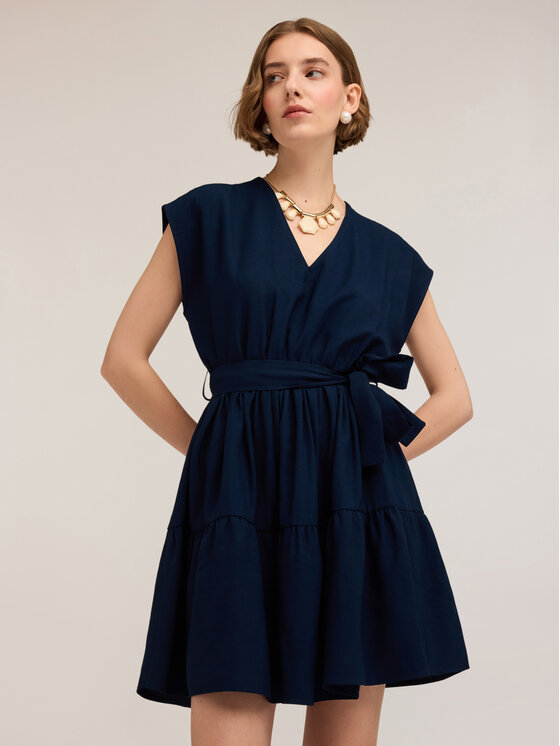 Motivi Motivi Vestito da giorno 7095W001502N034 Blu Flare Fit