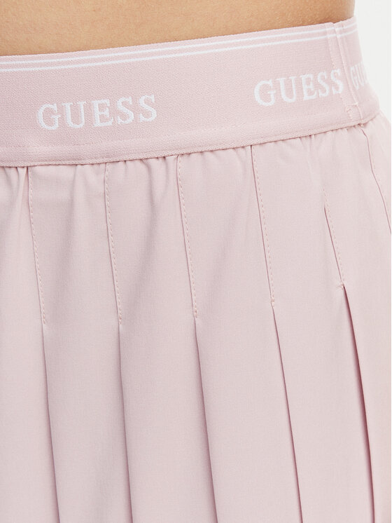 Guess Guess Fustă plisată V6GD11 W1802 Roz deschis Regular Fit