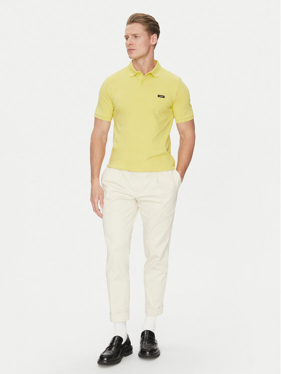 Calvin Klein Calvin Klein Polo K10K111196 Żółty Slim Fit