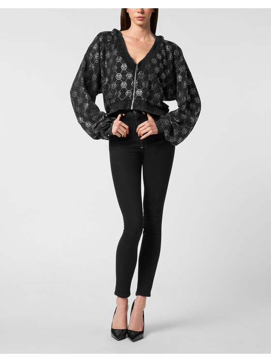 PHILIPP PLEIN PHILIPP PLEIN Bluza 26313 Czarny Regular Fit