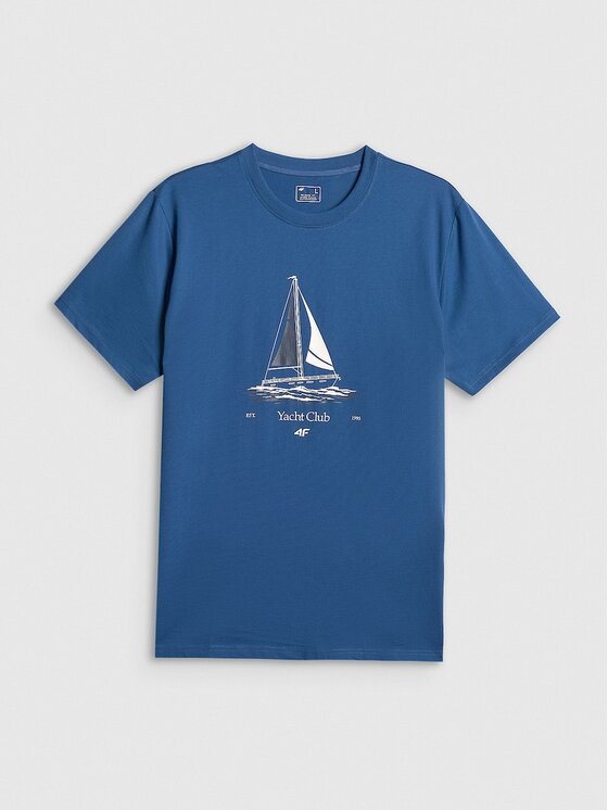 4F 4F T-Shirt 4FRSS26TTSHM3996-033S Niebieski Relaxed Fit