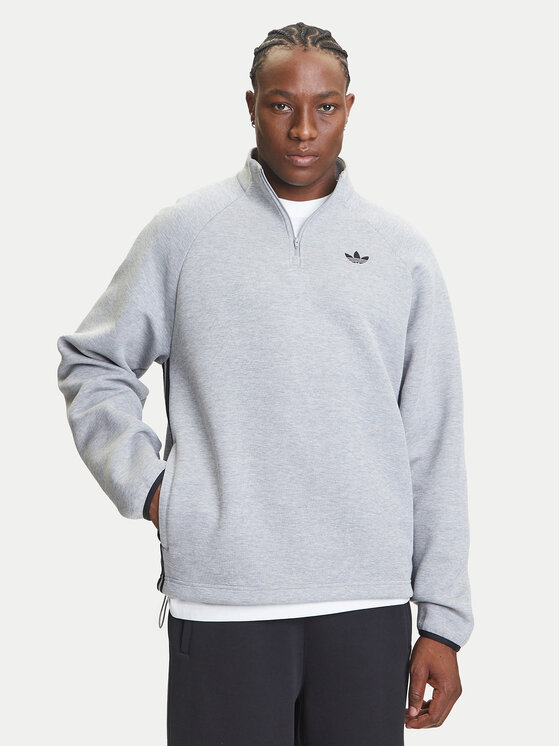 adidas adidas Mikina adicolor Spacer Drill JX1508 Sivá Loose Fit