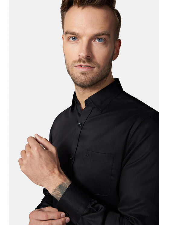 Lancerto Lancerto Koszula Mavis KO073123000039 Czarny Slim Fit