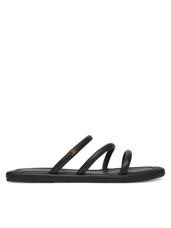 Şlapi Tommy Hilfiger Strappy Leather Mule FW0FW08939 Negru