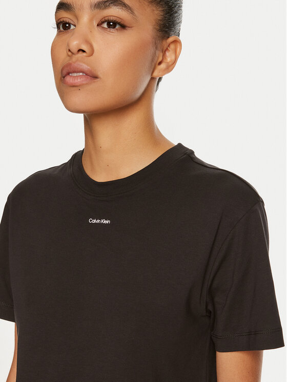 Calvin Klein Calvin Klein Tricou Nano Logo K20K207519 Negru Regular Fit