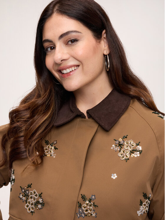 Fiorella Rubino Fiorella Rubino Płaszcz zimowy F006L000068N022 Brązowy Boxy Fit