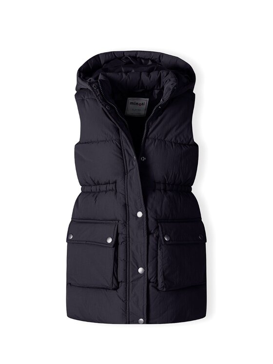 MINOTI MINOTI Kamizelka 20gilet41 Czarny Regular Fit