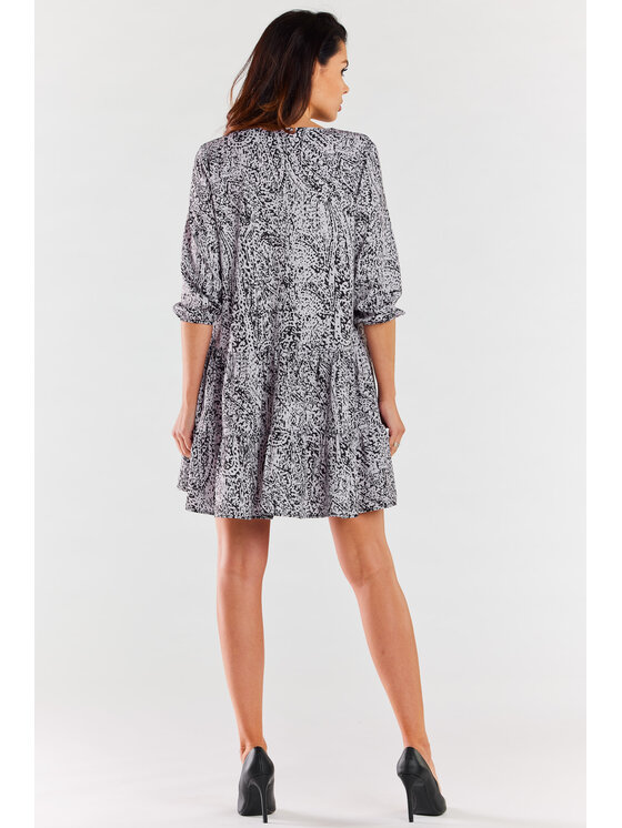 Awama Awama Sukienka codzienna A469 Czarny Basic Fit