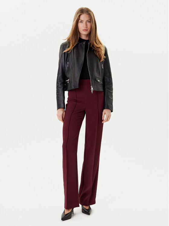 BOSS BOSS Kurtka skórzana Sayuri 50548471 Czarny Regular Fit