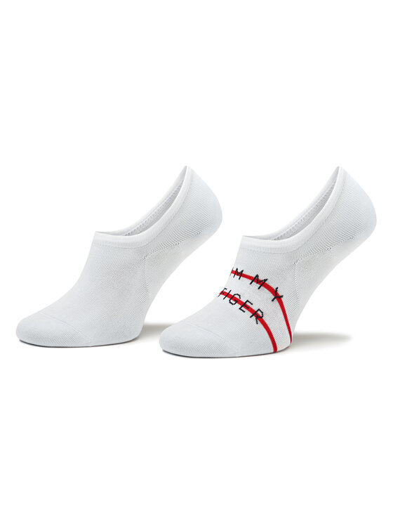 Tommy Hilfiger Set di 2 paia di pedulini da uomo 701222189 Bianco, taglia : 39_42