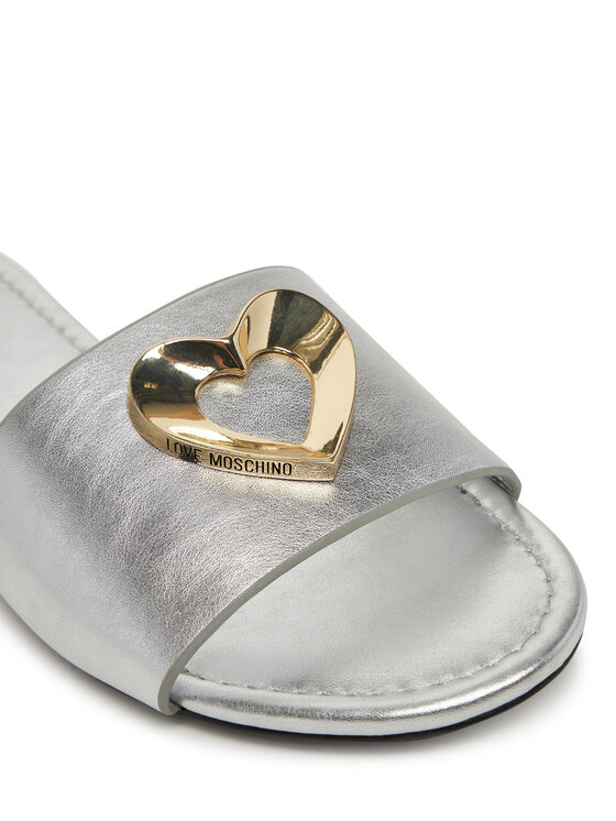 LOVE MOSCHINO LOVE MOSCHINO Klapki JA28161G0MIF090B Srebrny
