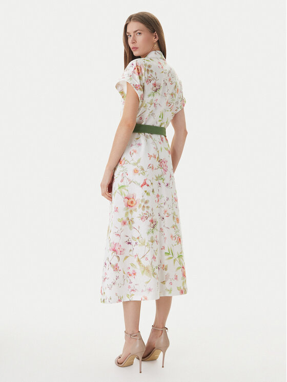 Luisa Spagnoli Luisa Spagnoli Hemdkleid Pilea 543227 Écru Regular Fit