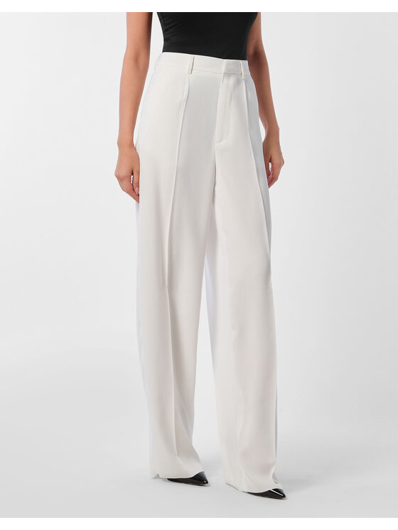 PHILIPP PLEIN PHILIPP PLEIN Spodnie materiałowe 24849 Biały Flare Fit