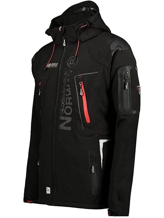 Geographical Norway Geographical Norway Kurtka softshell WU6068H/GN-BLACK / RED Czarny Regular Fit