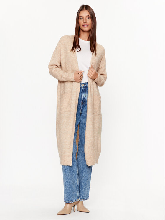 YAS YAS Cardigan 26030702 Bej Loose Fit