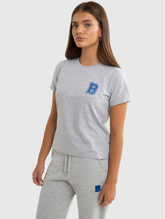 BIG STAR BIG STAR T-Shirt LETTERETKA_901_150 Szary Classic Fit