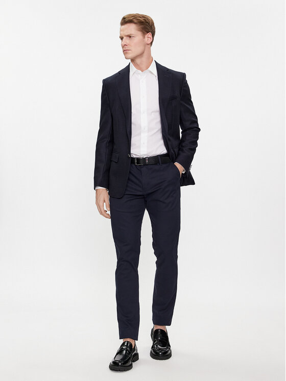 Tommy Hilfiger Tommy Hilfiger Cămașă Cl Flex Poplin Rf Shirt MW0MW31219 Alb Regular Fit