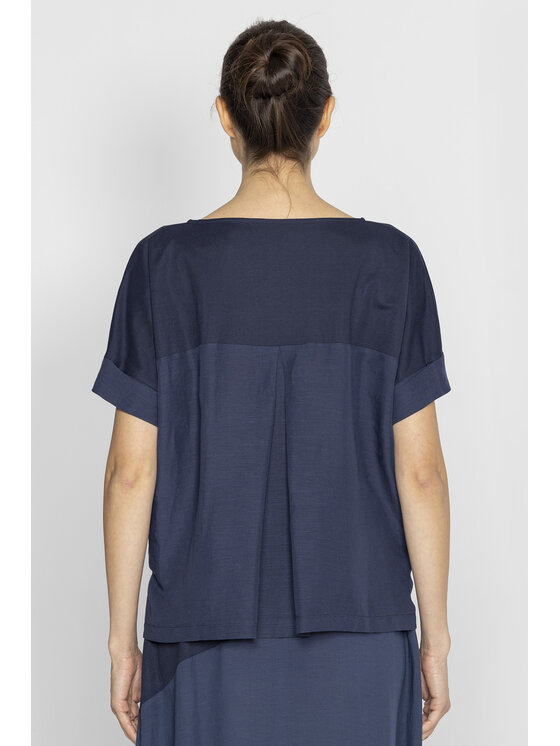 Deni Cler Milano Deni Cler Milano T-Shirt T-DC-T211-E2-20-58-1 Granatowy